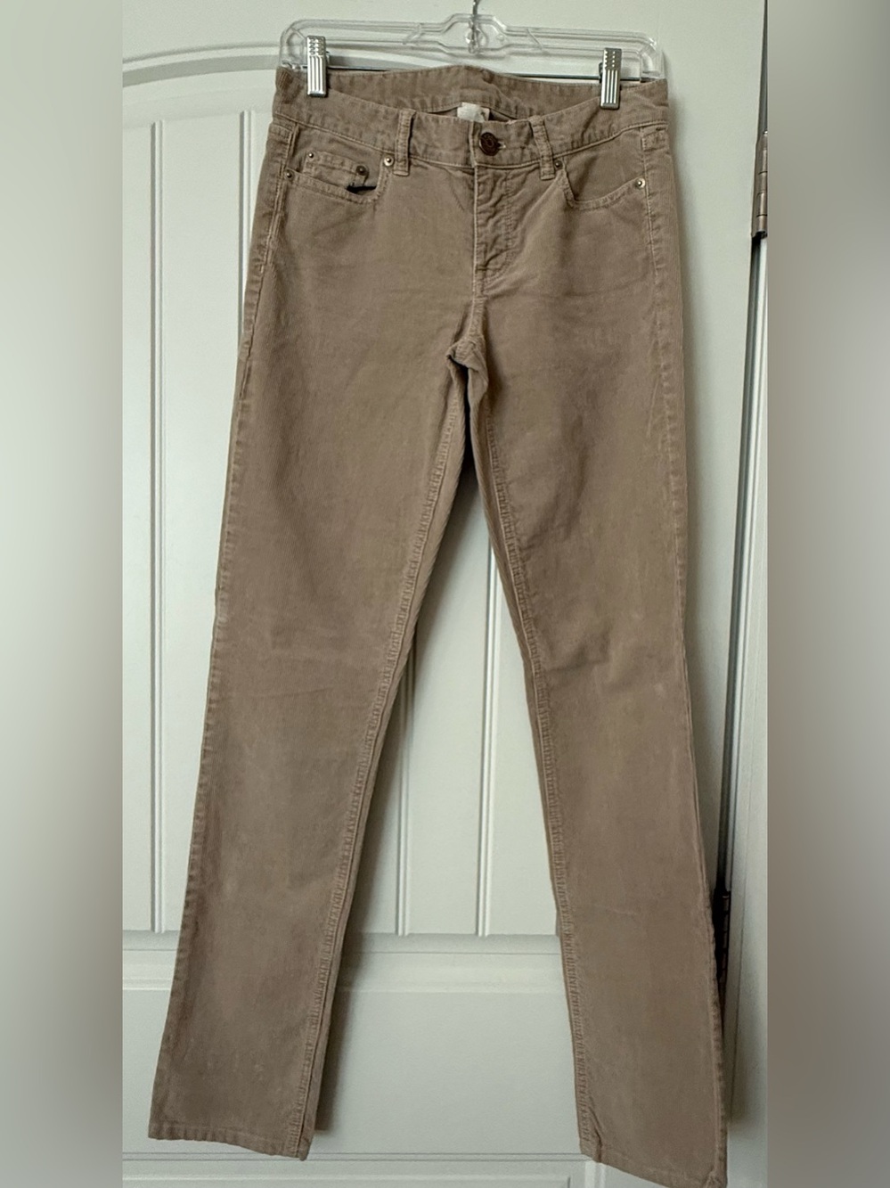 J. Crew City Fit Straight Leg Corduroy Pants in Tan/Khaki Size 26T 100% Cotton